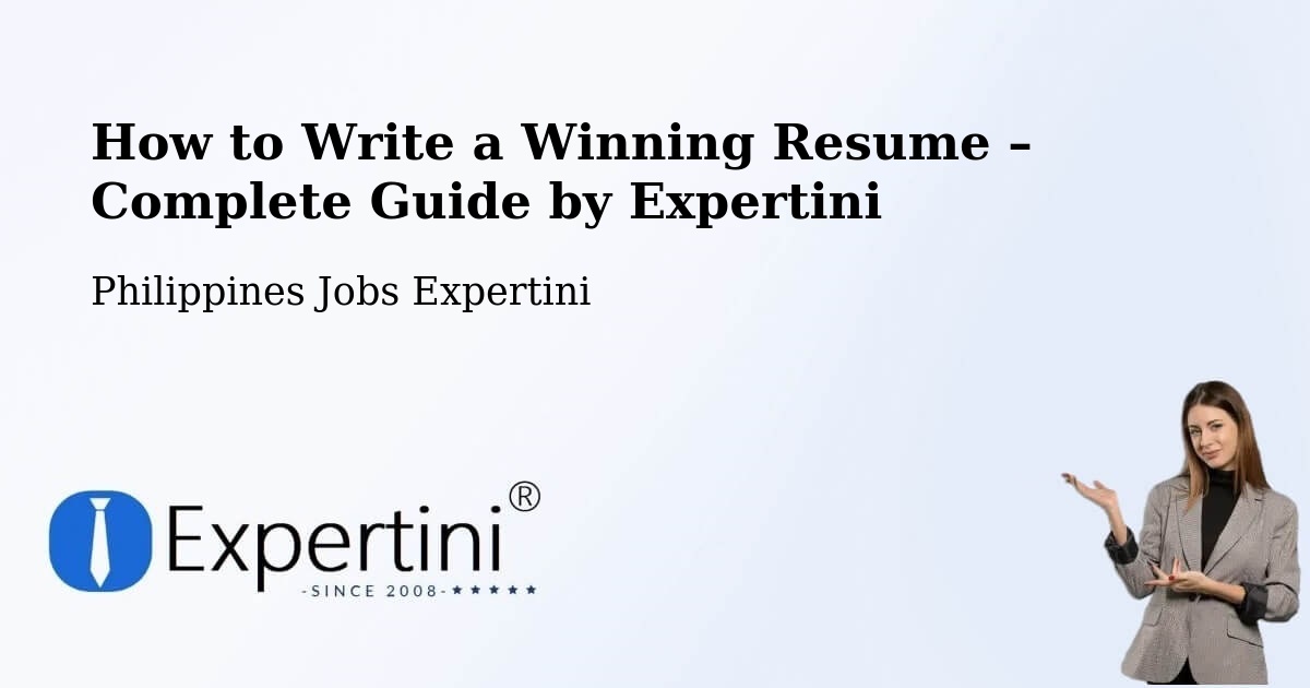 Resume Writing Guide for Job Seekers – Cavite - Cavite, Philippines Jobs Expertini