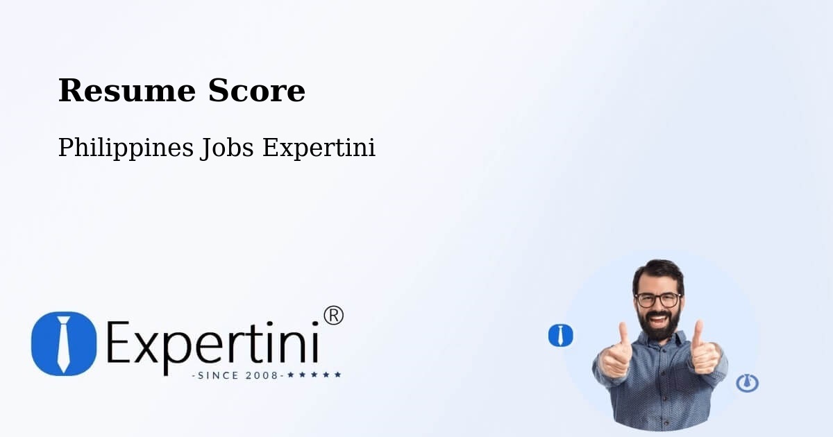 Resume Score & Job Description Match Tool – Cavite - Philippines Jobs Expertini